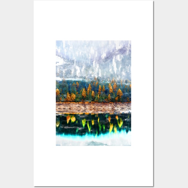 Foggy Forest Lake Reflection. For Foggy Forest Lovers. Wall Art by ColortrixArt